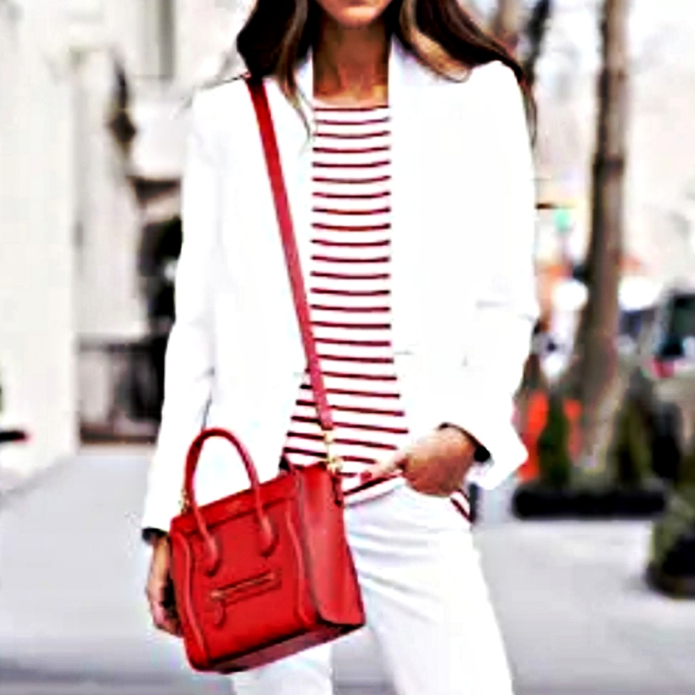 Red Striped Alloy Top Scoop Neck White Candy Cane 1/2 Sleeve Tee M